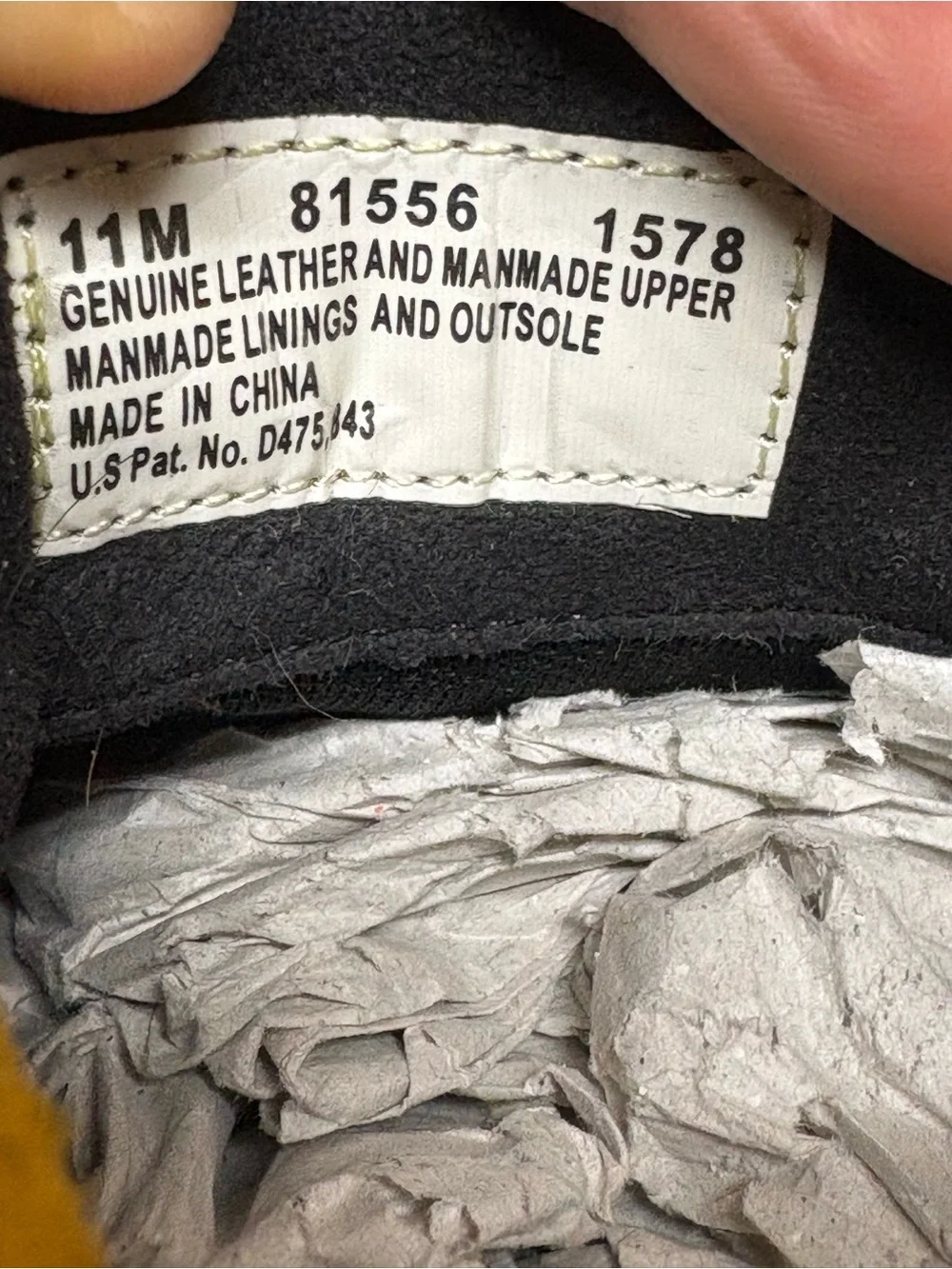 New sz 11M Timberland Brown Leather Outdoor Lace-Up Sneakers with Yellow Lining